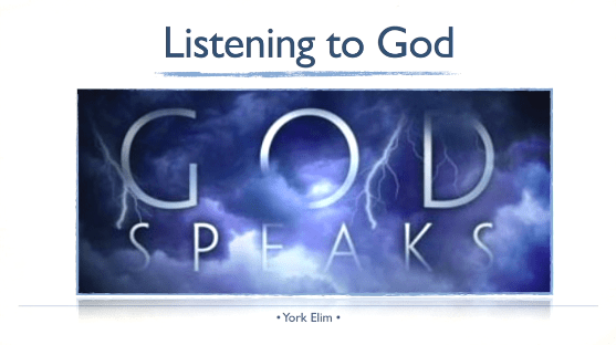 Listening to God (Part 6): God Spoke