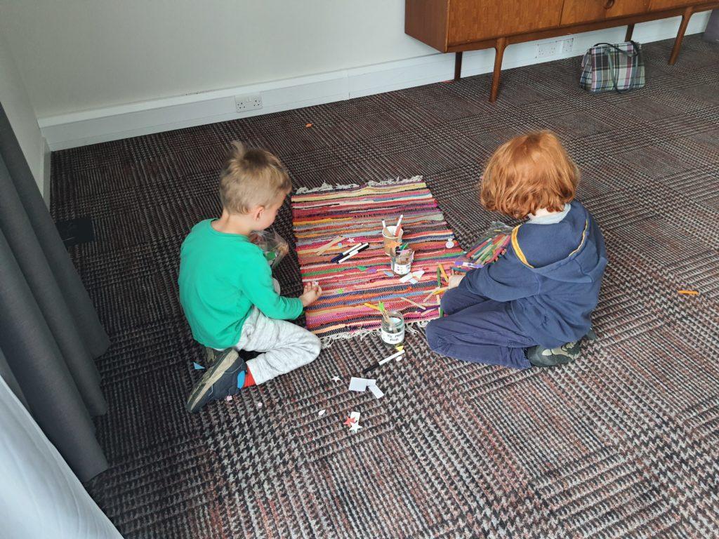 Children at a prayer station.