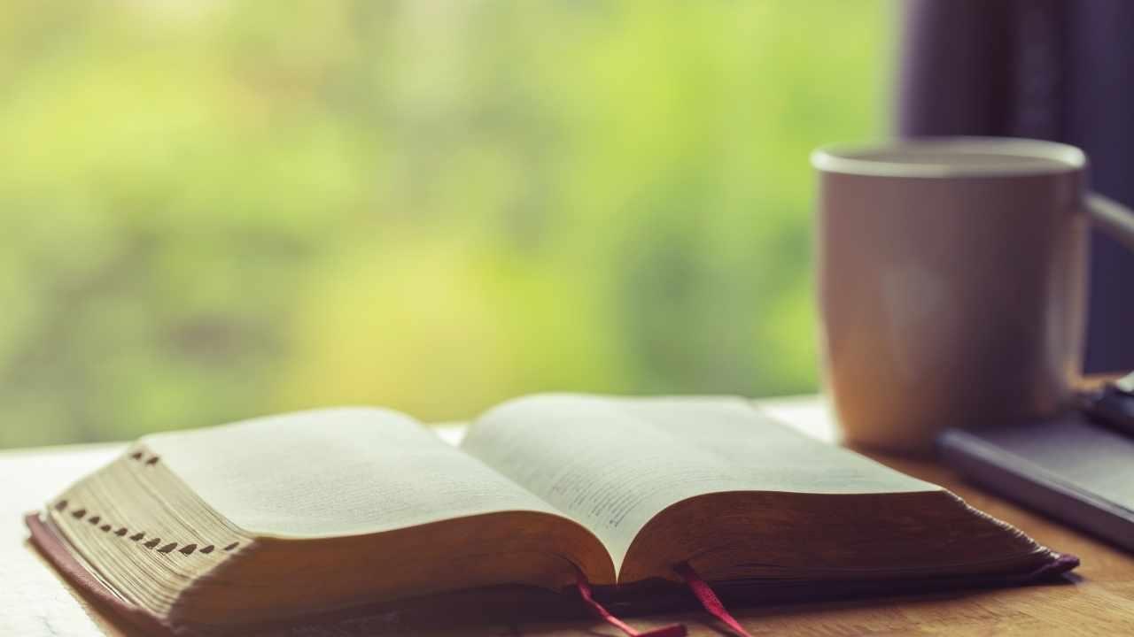 Bible and a coffee